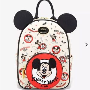 Disney Mickey Mouse Club Black and Red Kids Backpack
